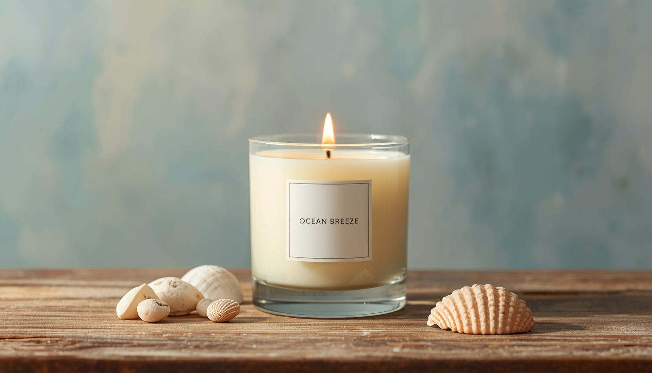 Ocean Breeze scented candle